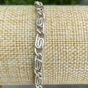 Silver Spiral Link Bracelet